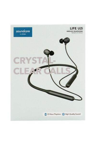 Soundcore سماعات رأس Life U2i بلوتوث للرقبة مع وقت تشغيل يصل إلى 24 ساعة، لون أسود