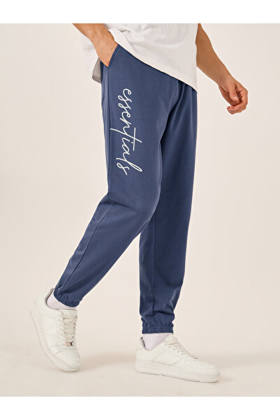 Styli Slogan Print Oversized Fit Cotton Terry Joggers