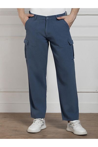 Dennis Lingo By Styli Mid Rise Relaxed Fit Cargos Trousers