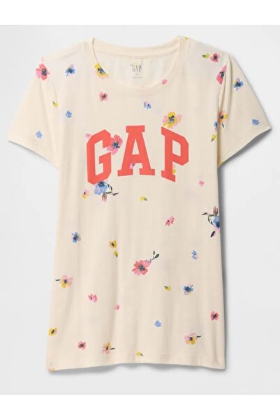 GAP Logo T-Shirt V-Ss Logo Classic Tee Women 729555 T-Shirt Pink