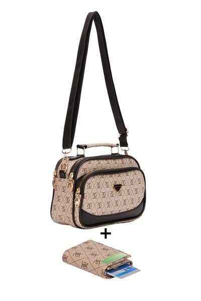 Adelina Bags Set de geanți de mână și de umăr și portofel cu mecanism pentru femei