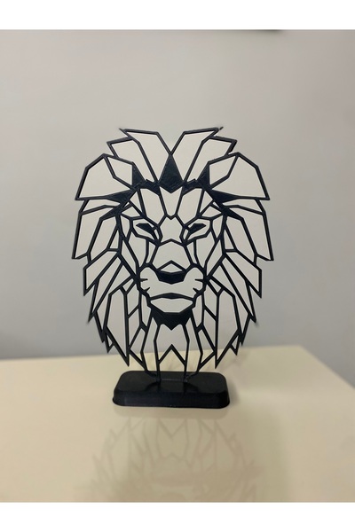 Mus3D Aslan Figürlü Dekoratif Biblo – Gücün ve Asaletin Simgesi