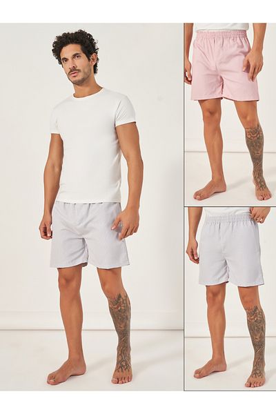 Styli Pack of 2 - Striped Assorted Woven Boxers