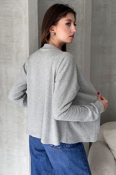 EYYE Gray Melange Athlete Cardigan Double Set