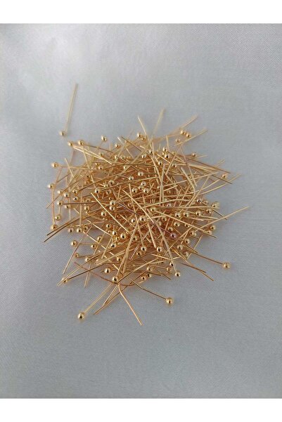 Bonanka (1,5 cm - 10 Gram) Sarı Renk Top Başlı Pirinç Takı Çivisi