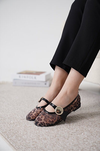 Cananın Pabuçları حذاء باليه جديد 5075 من القماش المسامي بإبزيم