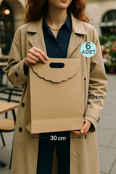 OLİ Art 30X40Cm 6 Closed Bags - Adhesive Gift Bag