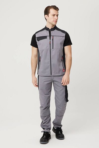 Armadillo Gabardine Reflective Piping Multi Pocket Work Vest Industry Construction Automotive Factory Work Assembly Vest