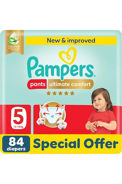 Pampers Ultimate Comfort Pants Diapers, Size 5, 12-18kg