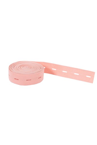 X-Perk Button Hole Buttonhole Rubber Multi-Purpose Hobby Pregnant Hat Pants Clothes Shorts Length 2 Meters Pink