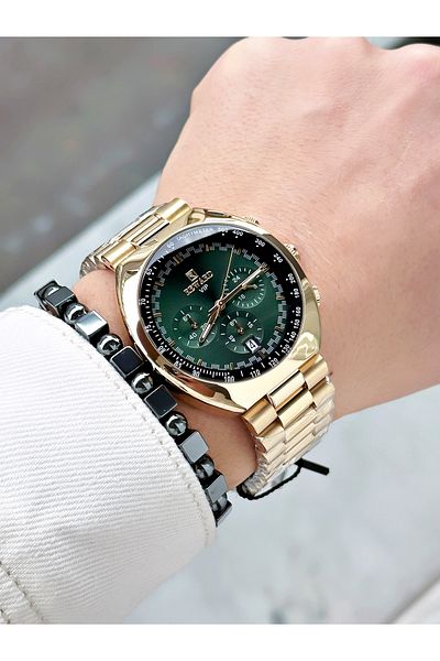 Reward Silver Color Large Case Sports Model Function Men's Wristwatch + Bracelet
