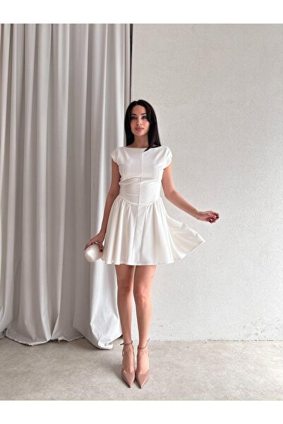 Mooi Butik Lime Mini Dress 3400 - White