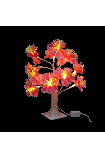 hediyeconcepti 24LED Masa Lambası Gül Çiçek Ağacı USB Gece Işıkları Noel Deko...