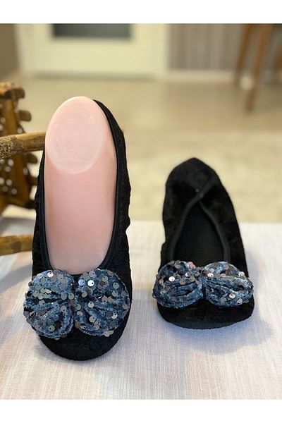 Babet Merkezi PULLU BLUE BOW Home, Hajj, Umrah Ballet, Cadou, Daily Ballet, Feathered Ballet, Panduf, Cizme, Pisi Pisi
