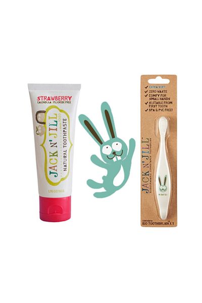Jack N'Jill Jack N' Jill Bunny and Strawberry Toothbrush and Paste Set