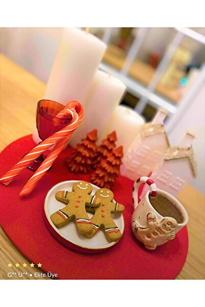 Monako 24 Carat Gold Embroidered, New Year's Cookie Man, Handmade, Gift Double Turkish Coffee Cup