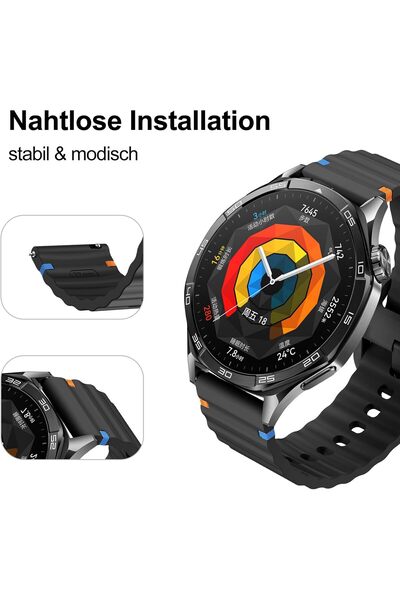 Novatis Huawei Watch Gt Gt2 Gt2e Gt3 Gt4 Gt 5 Gt 6 Pro Se Elite 46mm Uyumlu 22mm Spor Silikon Kordon