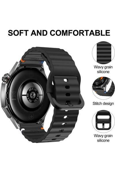 Novatis Huawei Watch Gt Gt2 Gt2e Gt3 Gt4 Gt 5 Gt 6 Pro Se Elite 46mm Uyumlu 22mm Spor Silikon Kordon