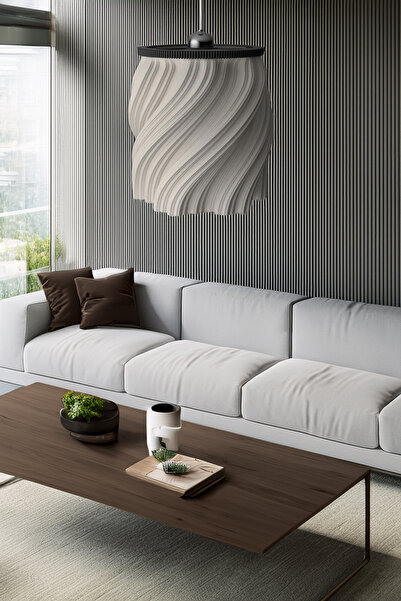 APJ STORE SINCE 2020 Modern Sarkıt Tekli Bohem, Avize, ( 23x27 cm ) Krema Serisi Salon Mutfak Oturma Odası Cafe Bar