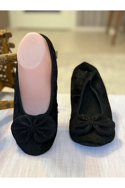 Babet Merkezi Simli Bow Home, Hajj, Umrah Ballerina, Gift, Daily Ballerina, Feather Ballerina, Slippers, Booties, Kitty
