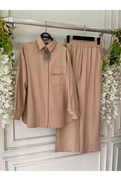BisuModa Διπλό Σετ με πουκάμισο και παντελόνι Tesel