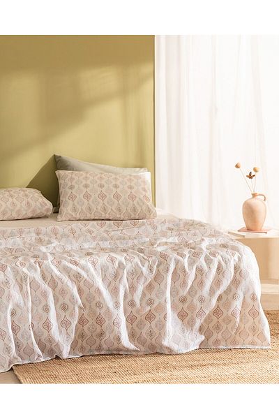 Madame Coco Verne Kardiertes, bedrucktes Piqué-Set in Kingsize