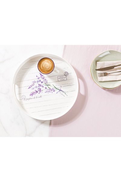 Madame Coco Rundes Tablett in Lavendel