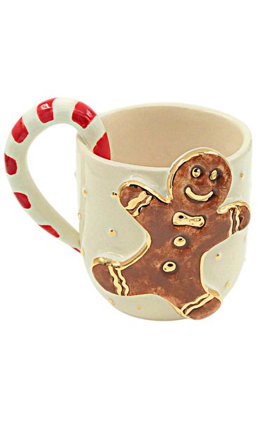 Monako 24 Carat Gold Embroidered, New Year's Cookie Man, Handmade, Gift Double Turkish Coffee Cup