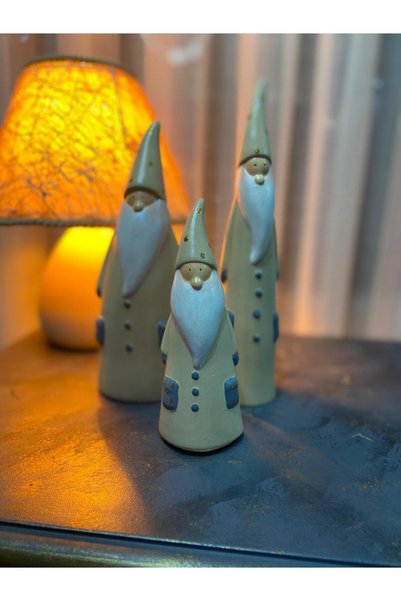 Gardenya 3 ' Lü Gnome Şans Cücesi ( Burnuk ) Biblo Takımı