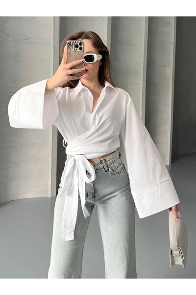 MEKOFF Geniş Kol Yandan Bağlamalı Gömlek