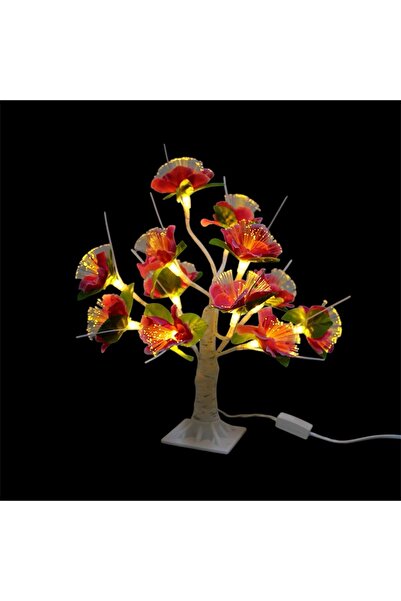 hediyeconcepti 24LED Masa Lambası Gül Çiçek Ağacı USB Gece Işıkları Noel Deko...