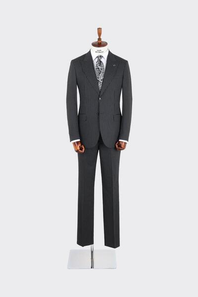 Kadir Büyükkaya Erkek Kırlangıç Yaka İki Düğmeli Takım Elbise-KAX1329W