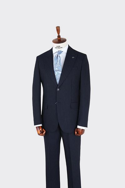 Kadir Büyükkaya Men's Swallow Collar Two Button Suit-Kax1327W