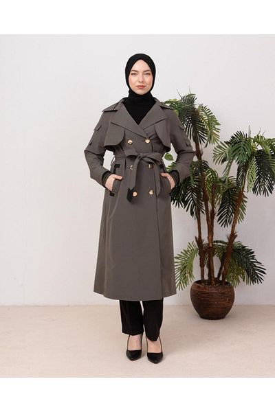 Tebrikler tekstil trench midi pentru femei model M9060