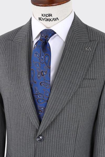 Kadir Büyükkaya Erkek Kırlangıç Yaka İki Düğmeli Takım Elbise-KAX1329W