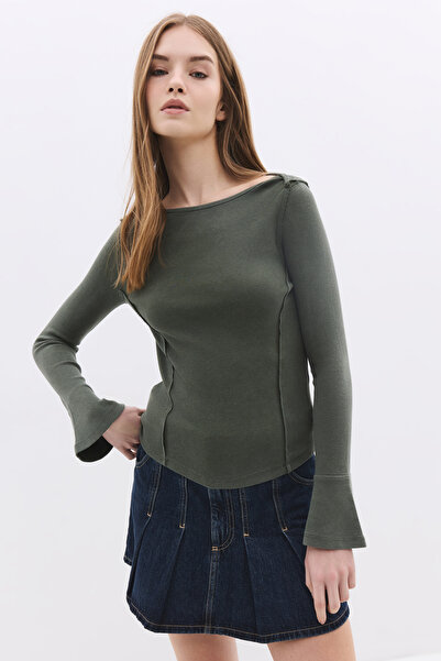 No Matter What Reverse Stitched Long Sleeve Ankle Loose Blouse