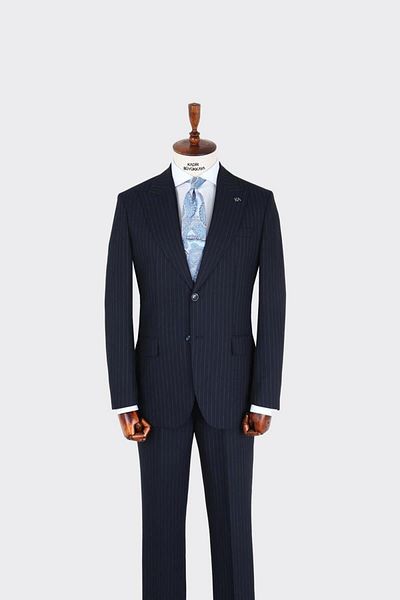 Kadir Büyükkaya Men's Swallow Collar Two Button Suit-Kax1327W