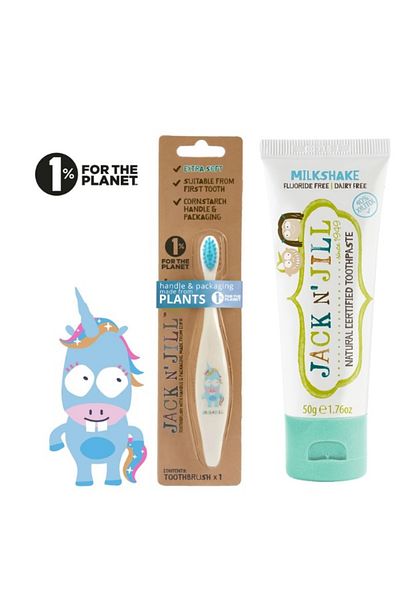 Jack N'Jill Jack N' Jill Unicorn Patterned Milkshake and Paste Set of Two
