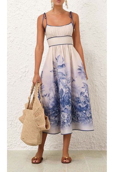 Butik Şenel Φόρεμα με στάμπα με μπλε ραβδώσεις