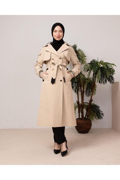 Tebrikler tekstil trench midi pentru femei model M9060
