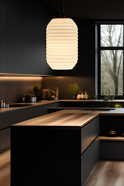 eybuba Modern Sarkıt Tekli Bohem, Avize, ( 23x27 cm ) Mocca Serisi Salon Mutfak Oturma Odası Cafe Bar