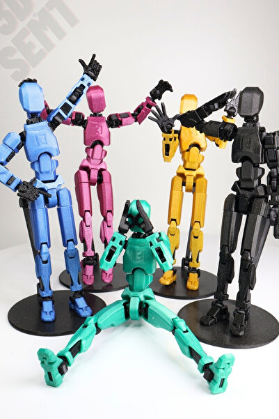 3DSEMT 3d Dummy Figür | Hareketli, Pozlanabilir Koleksiyon Modeli | 5'li Set ...