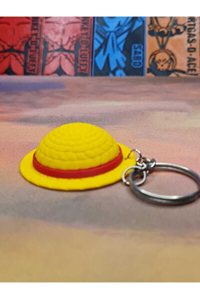 teteoka قطعة واحدة القرد د. لوفي سلسلة المفاتيح قبعة القش