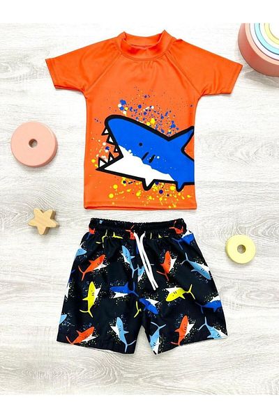 mikam Boy's Quality Bottom Parachute Top Diver Fabric Pool Sea Swimwear
