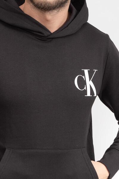 Calvin Klein Color Monogram Graphic Hoodie Erkek Kapüşonlu Sweatshirt