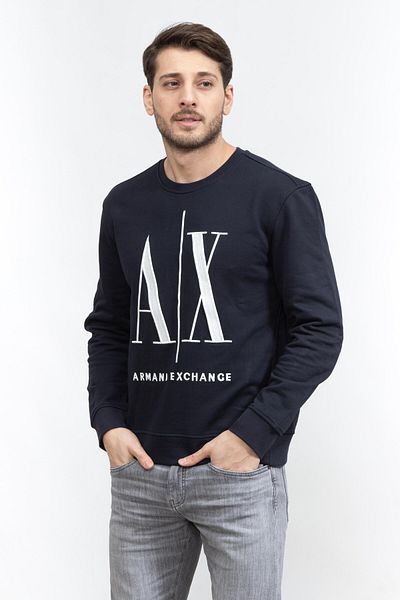 Armani Exchange Ανδρικό φούτερ με λαιμόκοψη
