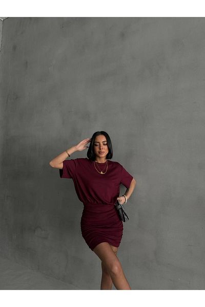 alenmoda Casey Premium Padded T-shirt Dress