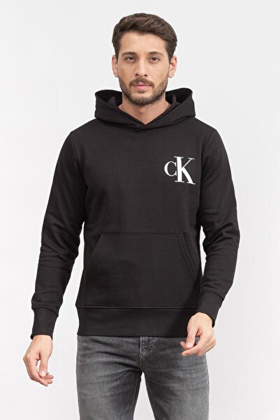 Calvin Klein Color Monogram Graphic Hoodie Erkek Kapüşonlu Sweatshirt
