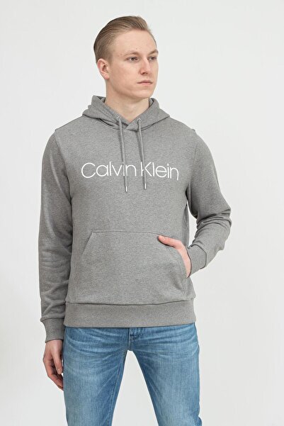 Calvin Klein Cotton Logo Hoodie Erkek Kapüşonlu Sweatshirt