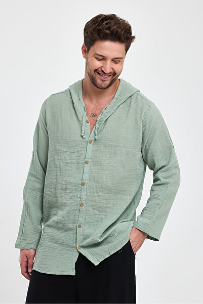 TCT TEKSTİL ΑΝΔΡΙΚΟ ΠΟΥΚΑΜΙΣΟ ΜΟΥΣΛΙΝΑ ΜΕ ΚΑΠΑΚΙ - 4010